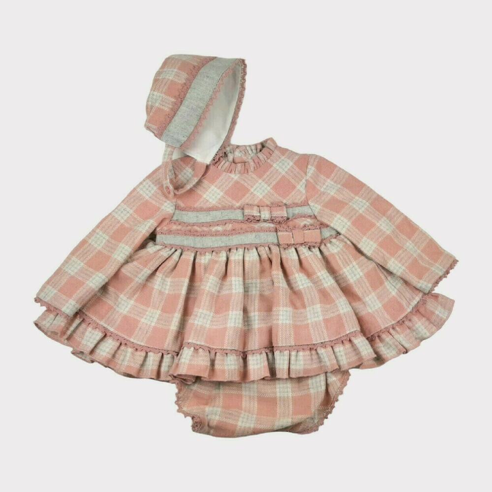 Dolce Petit Pink Plaid Dress Set